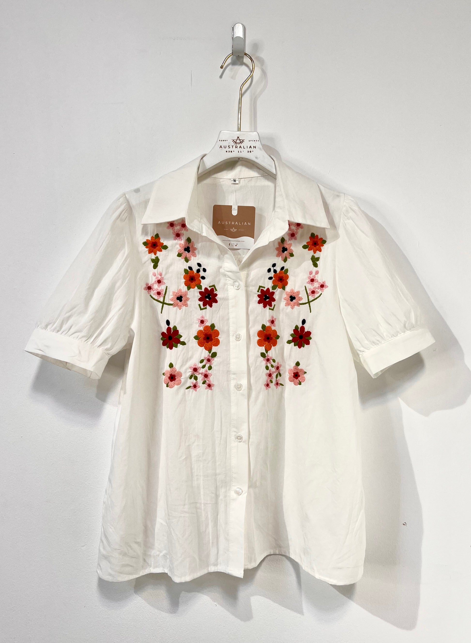 CAMISA MANGA CORTA FLORES MARGA