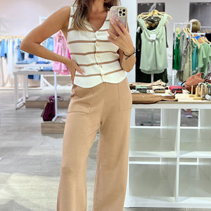 CONJUNTO CHALECO RAYAS