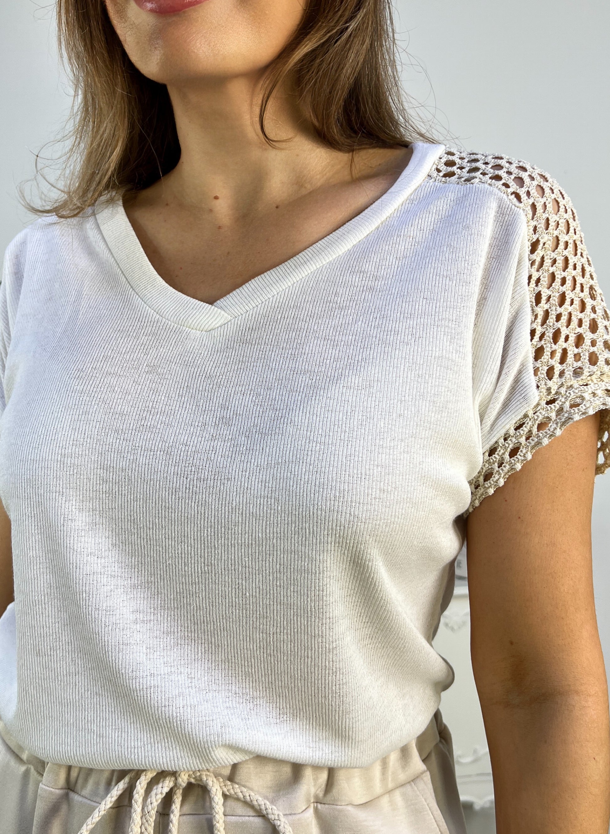 CAMISETA MANGA CORTA CROCHET