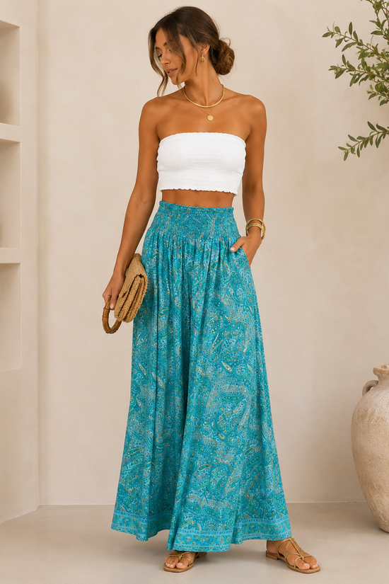 PANTALON SEDA ESTAMAPADO