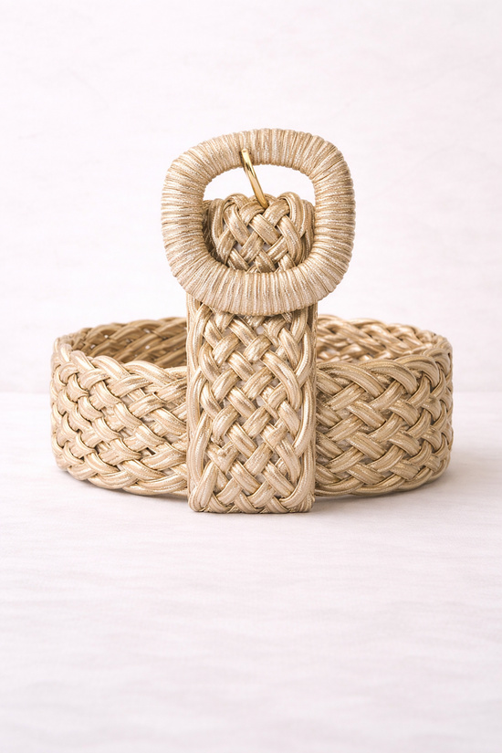 CEINTURE TRESSÉE SATINÉE
