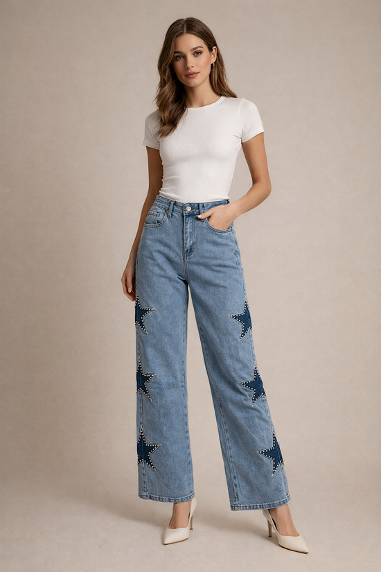 PANTALON VAQUERO TACHUELAS STAR