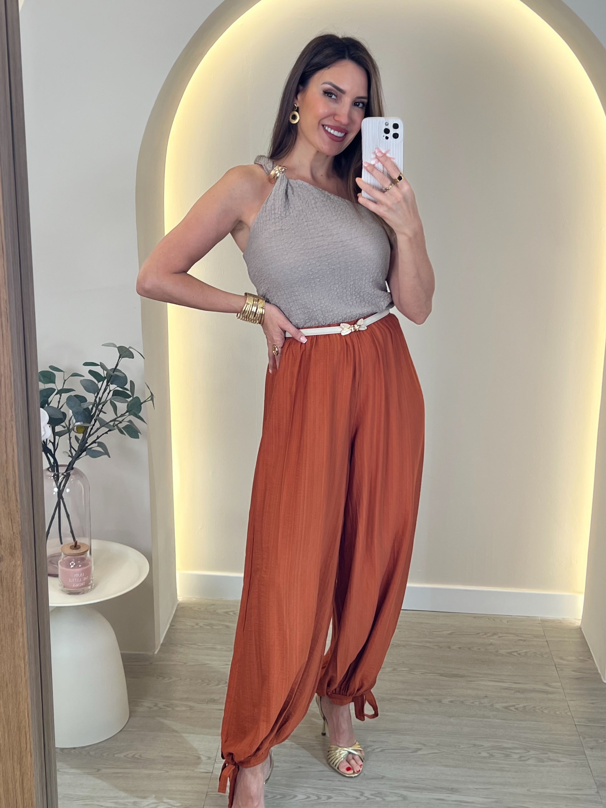 PANTALON BOMBACHO LAZOS BAJO