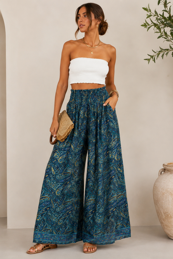 PANTALON SEDA ESTAMAPADO