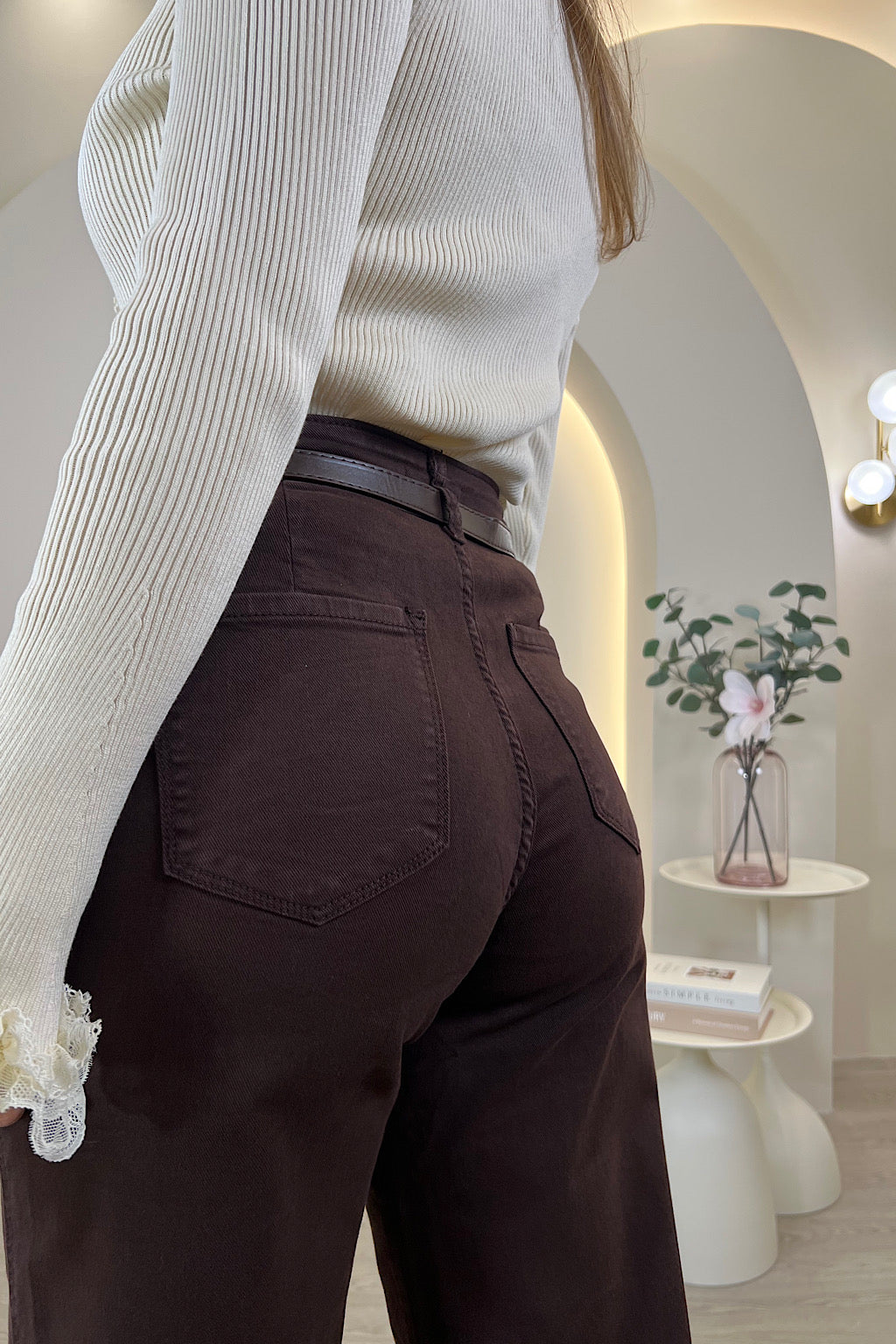 PANTALON BALLOON MARRON