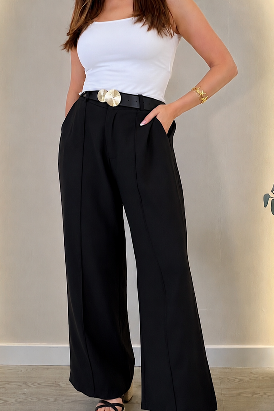 PANTALON VESTIR CINTURON SOLEIL