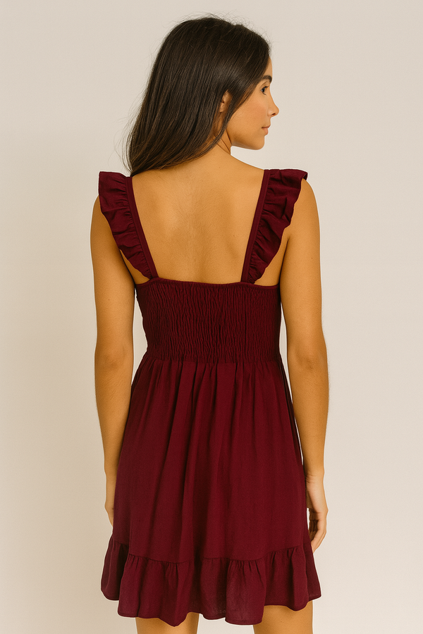 VESTIDO CORTO VOLANTES CRETA
