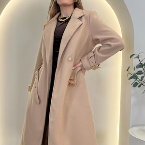 ABRIGO PAÑO DETALLE HEBILLA PUÑO