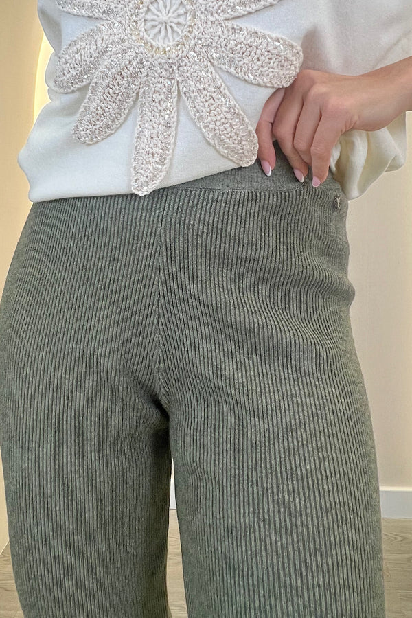 PANTALON LARGO RIB RENATA