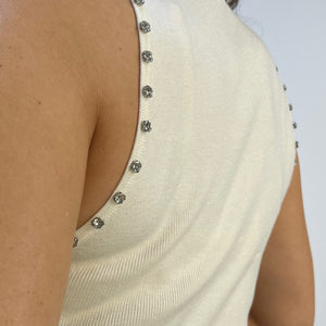 JERSEY CUELLO HALTER PERLAS