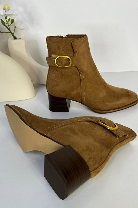 BOTIN ANTELINA CAMEL HEBILLA