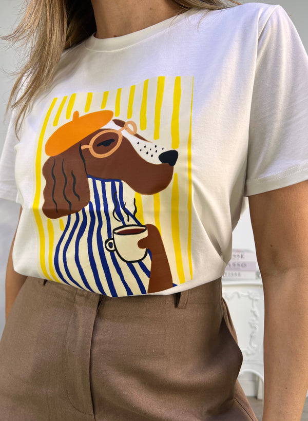 CAMISETA MANGA CORTA PERRO BOINA