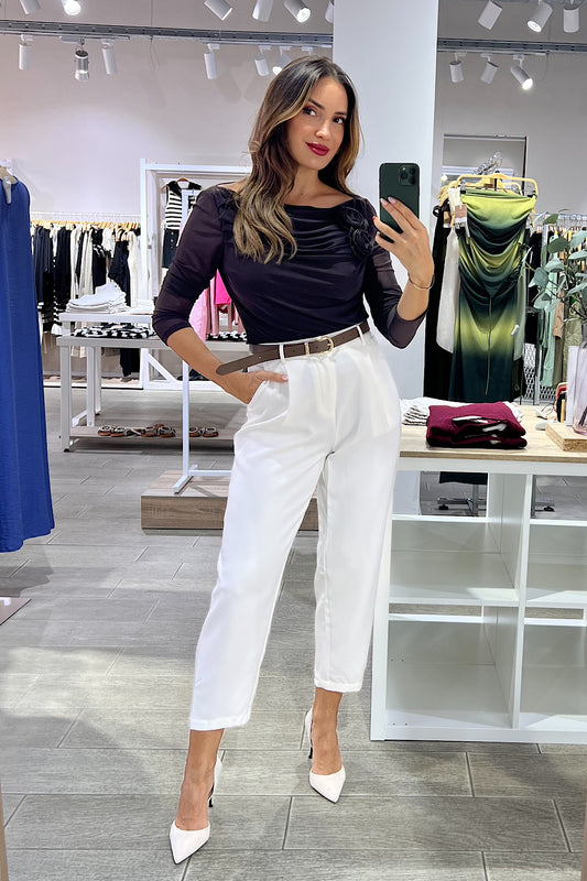 BLUSA DRAPEADA ROSETTE