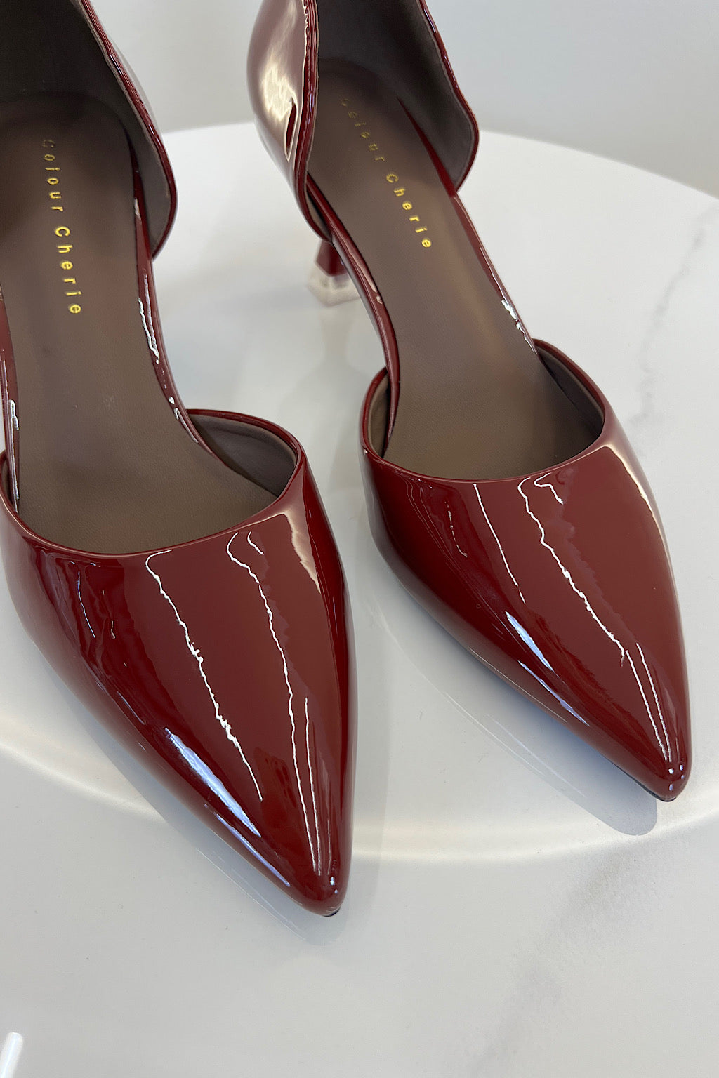 ZAPATO TACON SALON CHAROL GRANATE