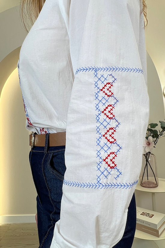 CAMISA CORTA BORDADOS