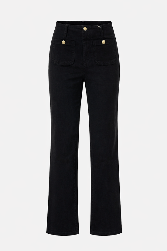 SCHWARZE JEANS MIT VORDERTASCHEN