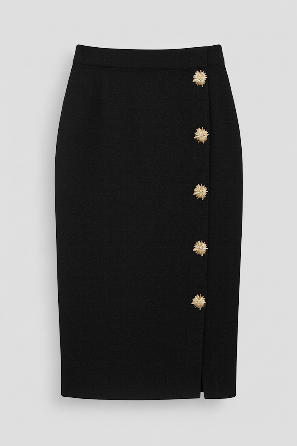 FALDA MIDI DETALLES DORADOS