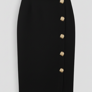 FALDA MIDI DETALLES DORADOS