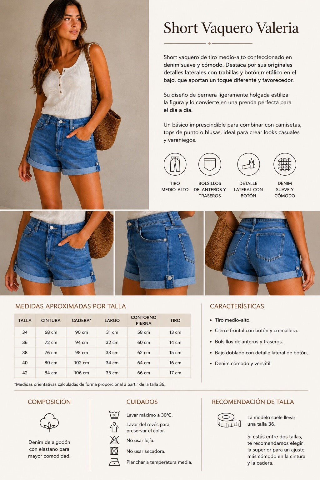 SHORT VAQUERO VALERIA