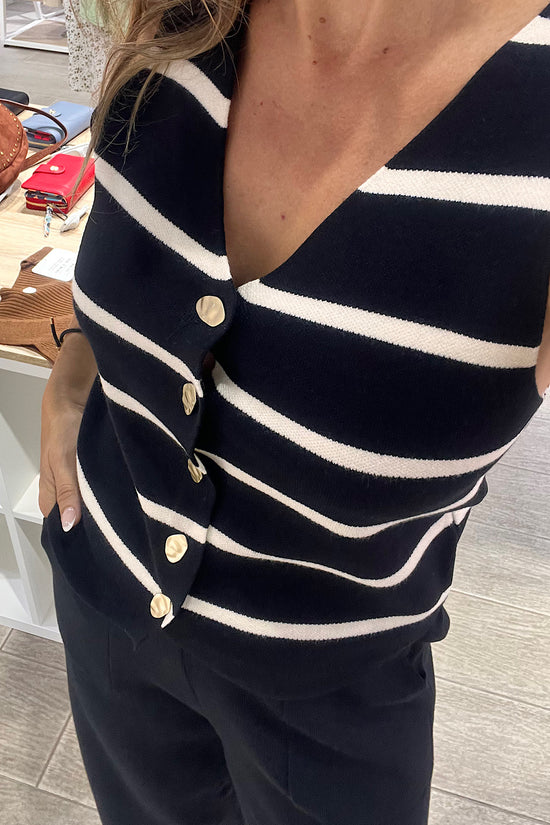 CONJUNTO CHALECO RAYAS