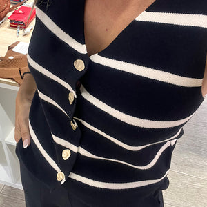 CONJUNTO CHALECO RAYAS