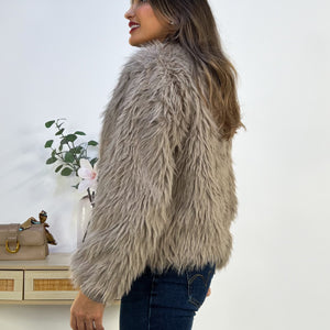 CHAQUETA CARDIGAN PELO BOTONES