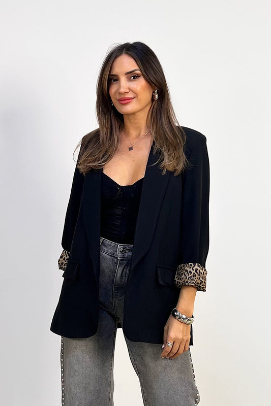 BLAZER LEOPARDO BLACK
