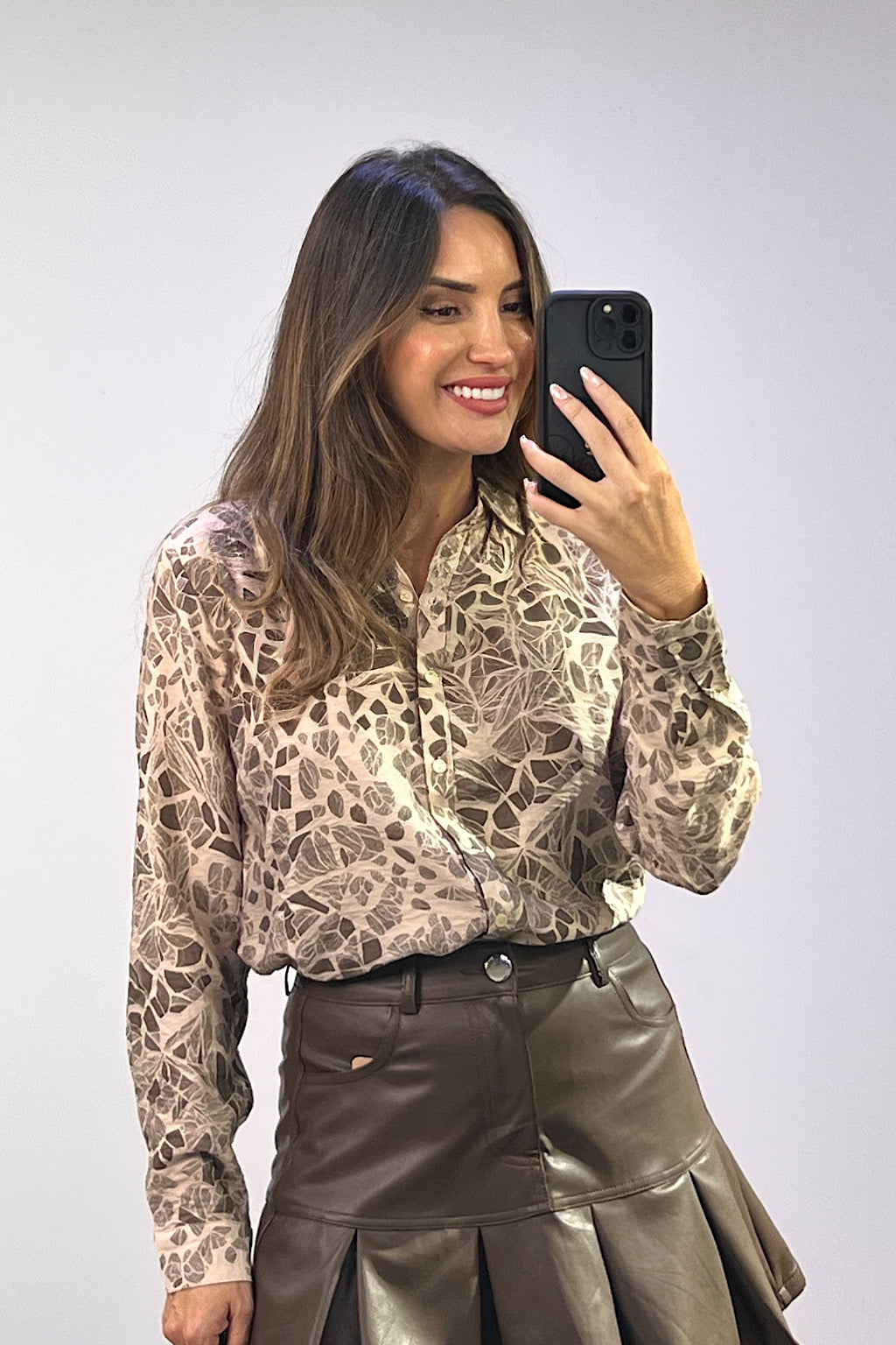 FALDA PANTALON POLIPIEL TABLAS