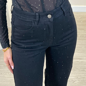 PANTALON VAQUERO BLACK CRISTALES