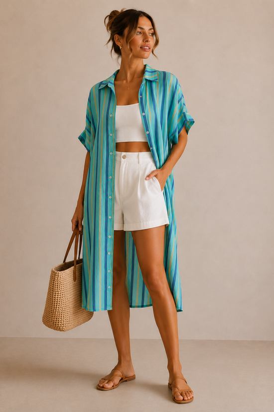 VESTIDO CAMISERO RAYAS GRETA