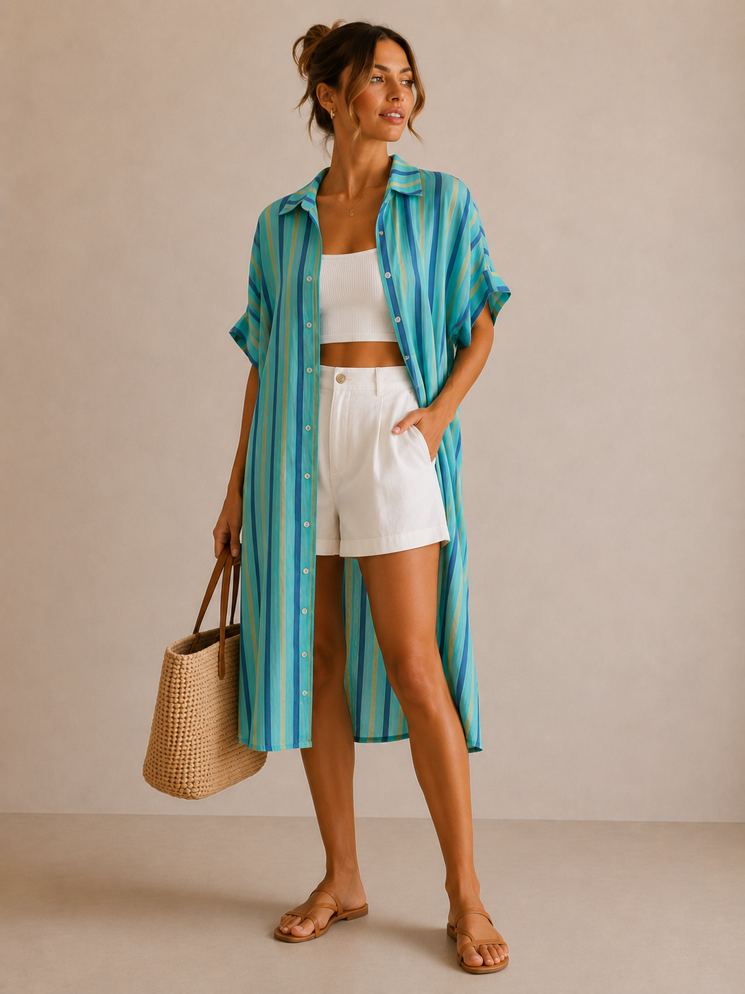 VESTIDO CAMISERO RAYAS GRETA