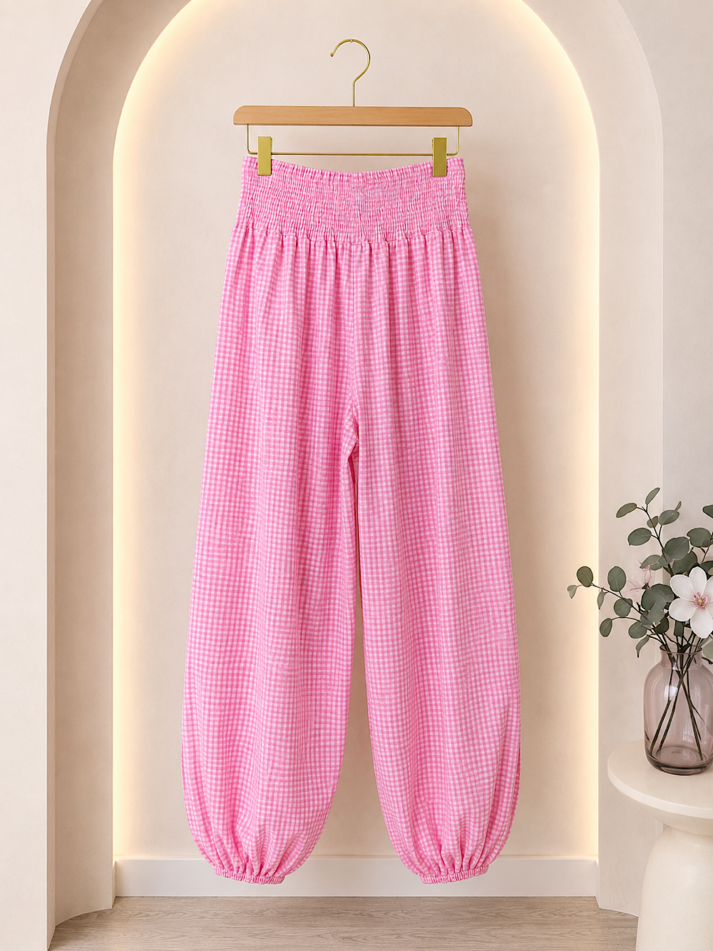 PANTALON BOMBACHO VICHY LAZO
