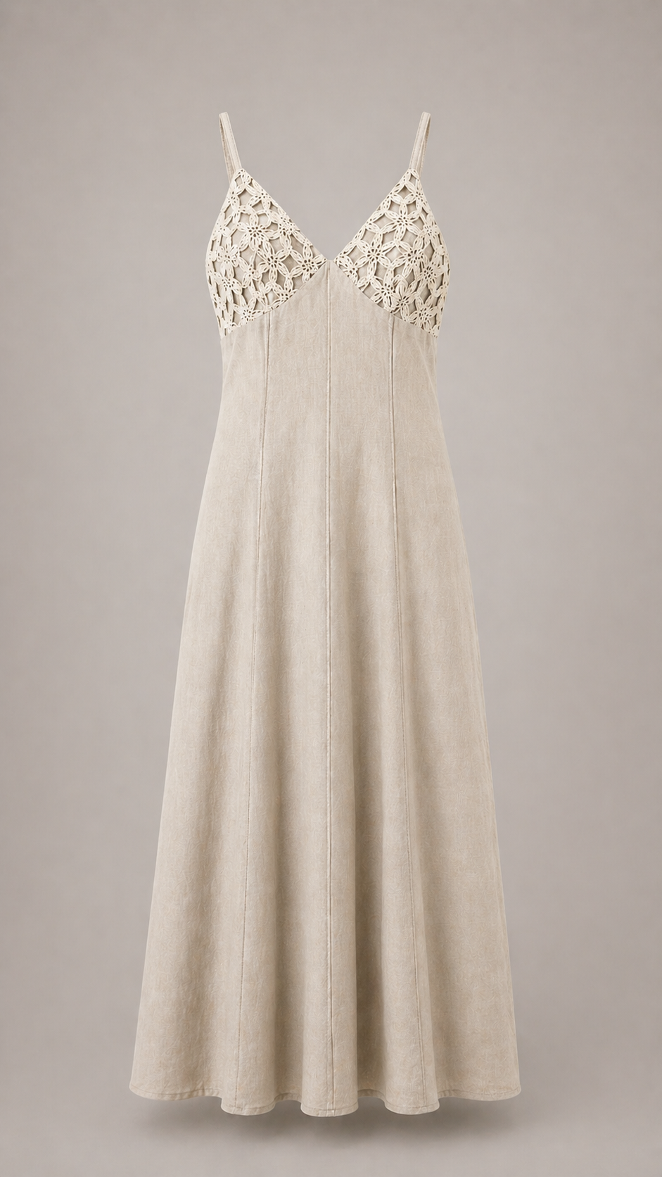 VESTIDO LARGO PECHO CROCHET