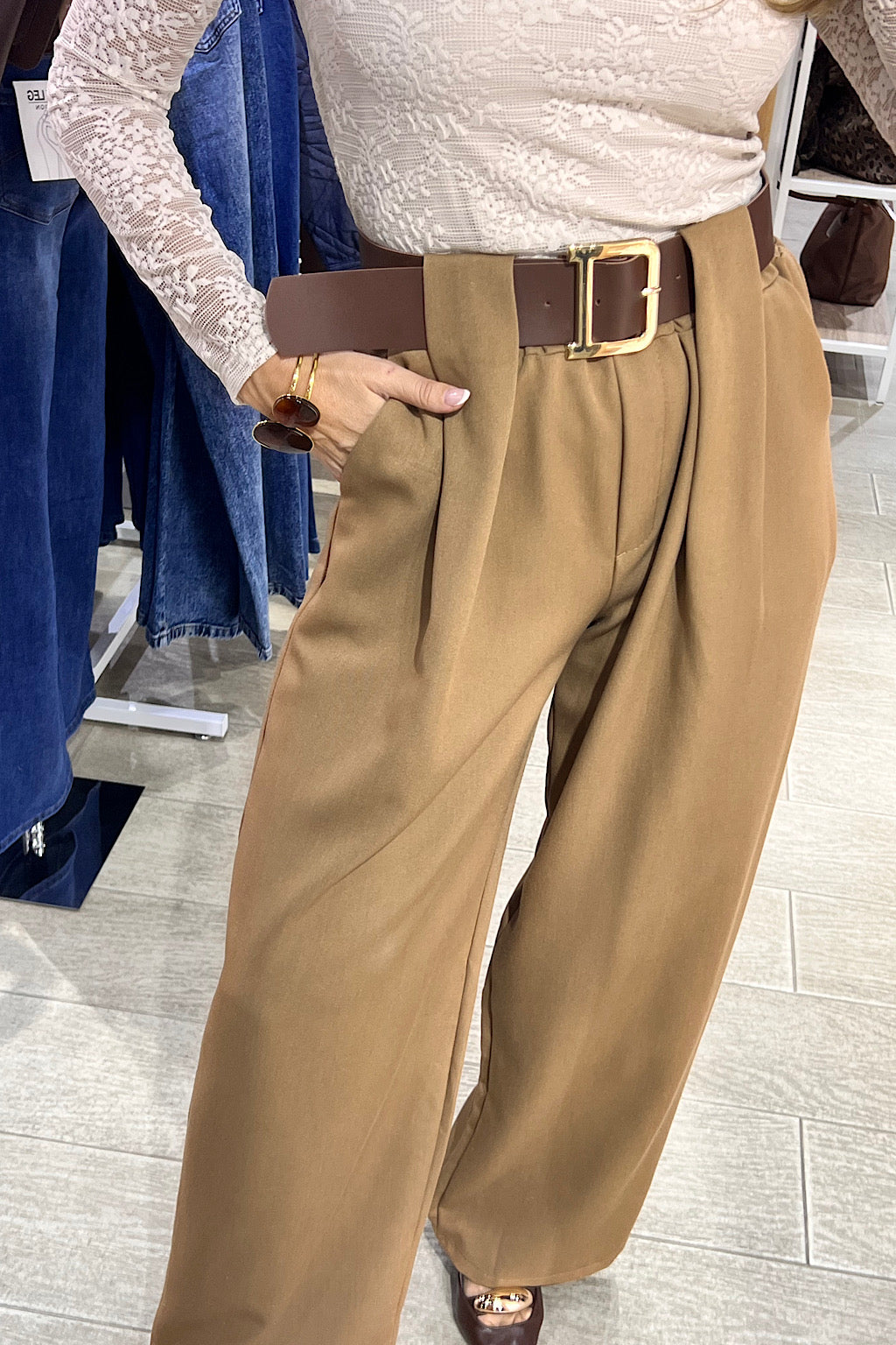 PANTALON ANCHO VESTIR CINTURON