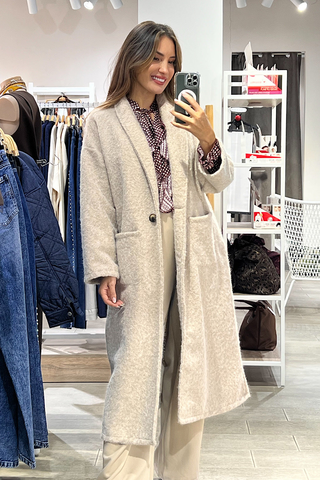 ABRIGO LARGO BOLSILLOS MIRANDA