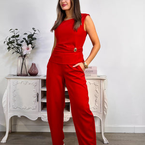 PANTALON BELTED FIT