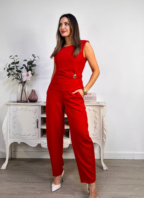 PANTALON BELTED FIT
