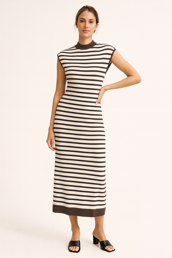 VESTIDO RAYAS MIDI