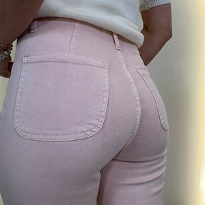 PANTALON BOLSILLOS BOTON NACAR ROSA