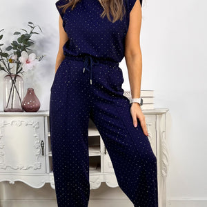 CONJUNTO AZUL MARINO STRASS