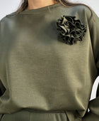 SUDADERA BROCHE FLOR