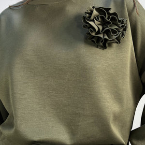 SUDADERA BROCHE FLOR