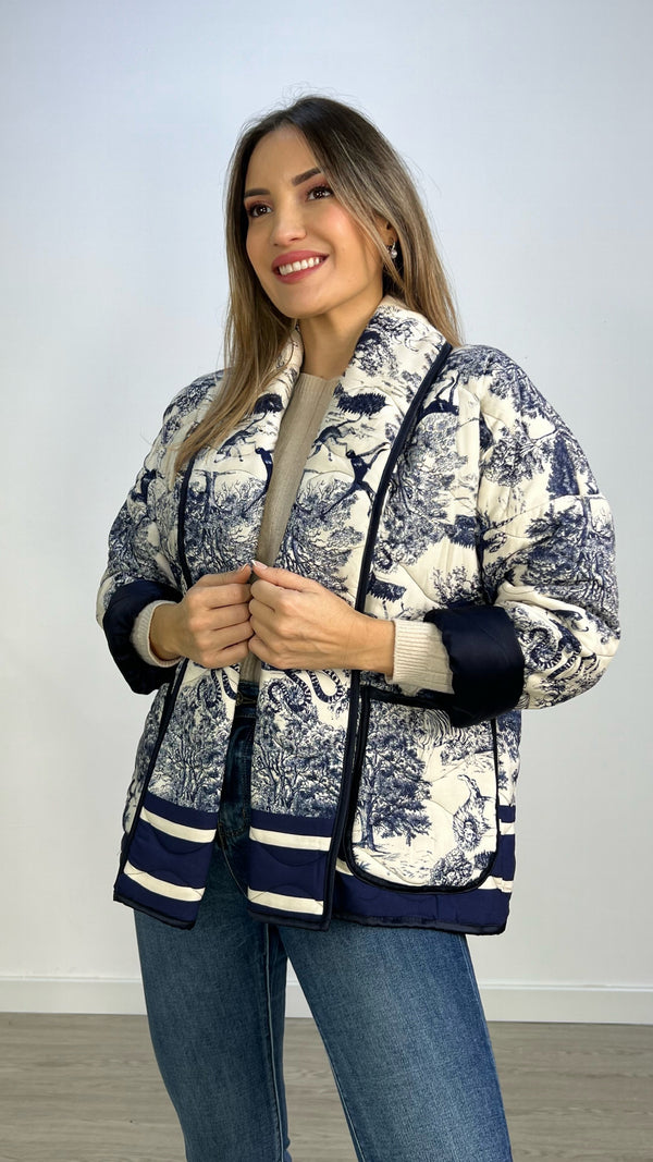 CHAQUETA ACOLCHADA ESTAMPADA