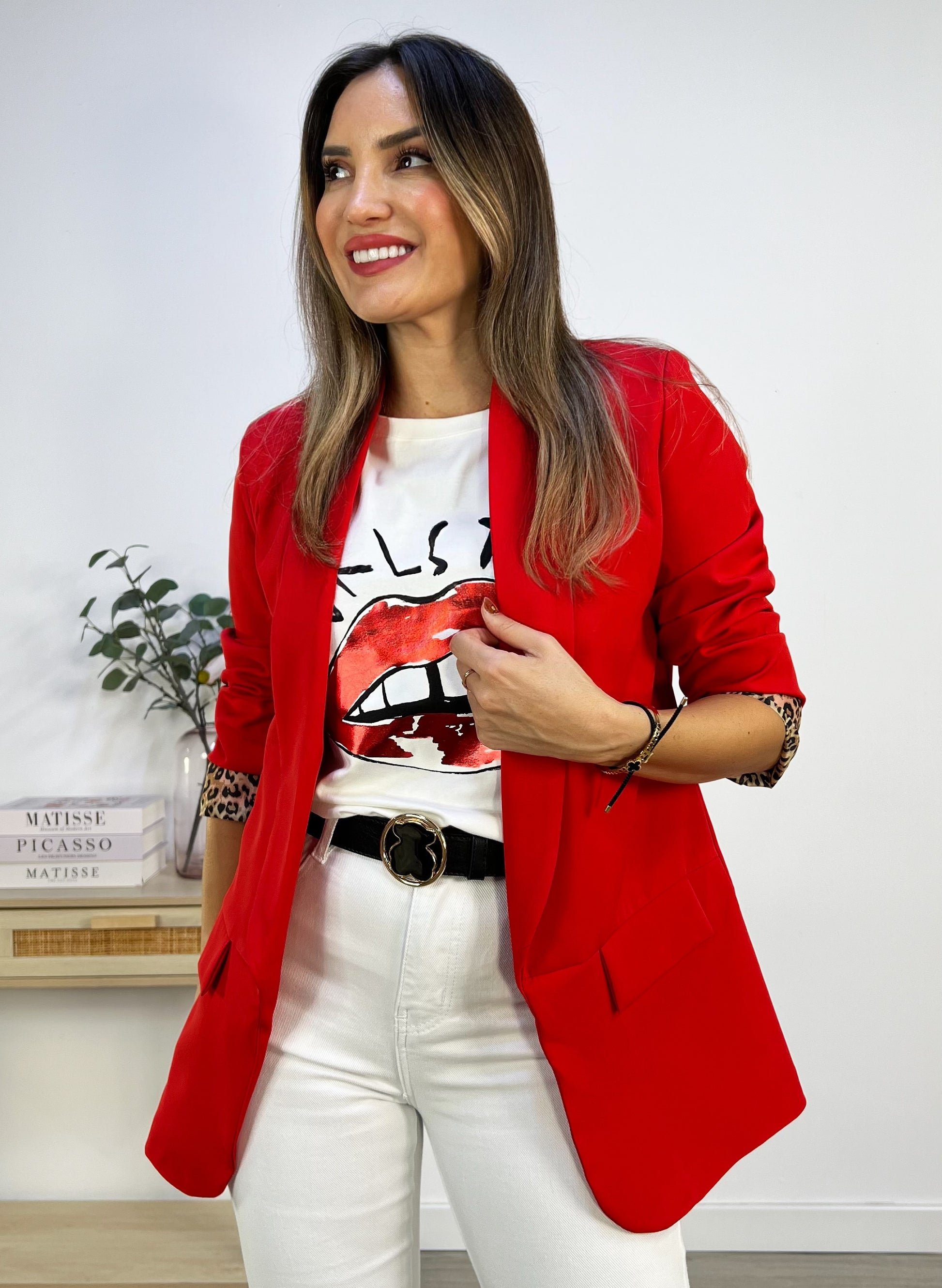 CAMISETA LABIOS ROJOS