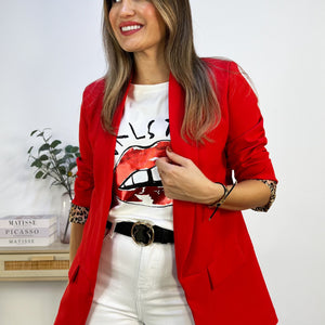 CAMISETA LABIOS ROJOS