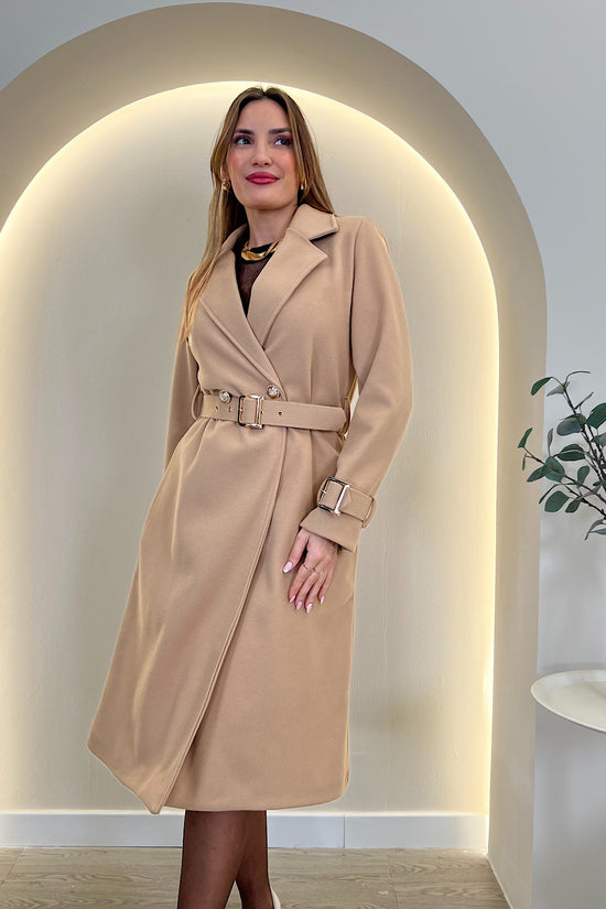 ABRIGO PAÑO DETALLE HEBILLA PUÑO