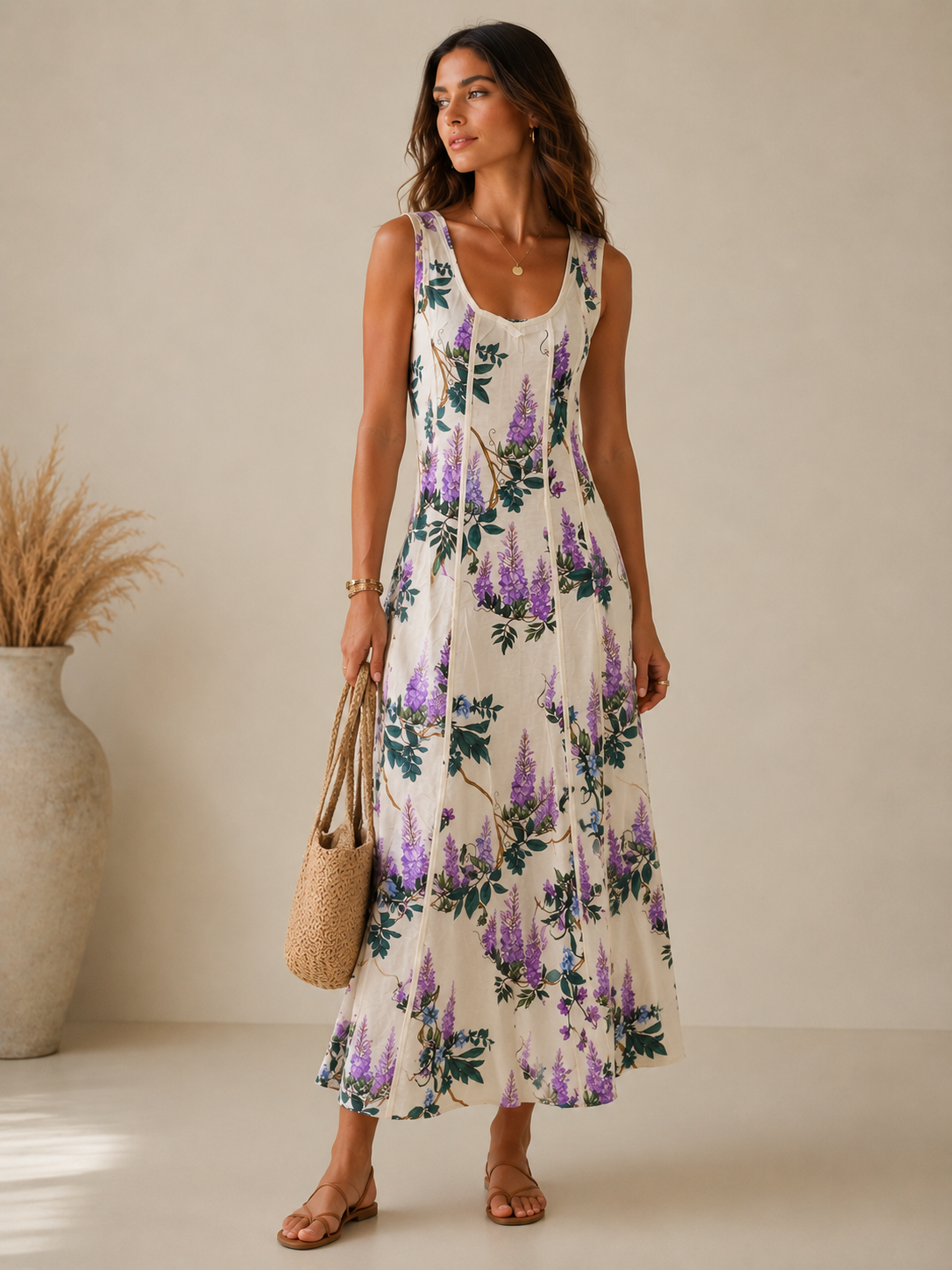 VESTIDO FLORES LAVANDA