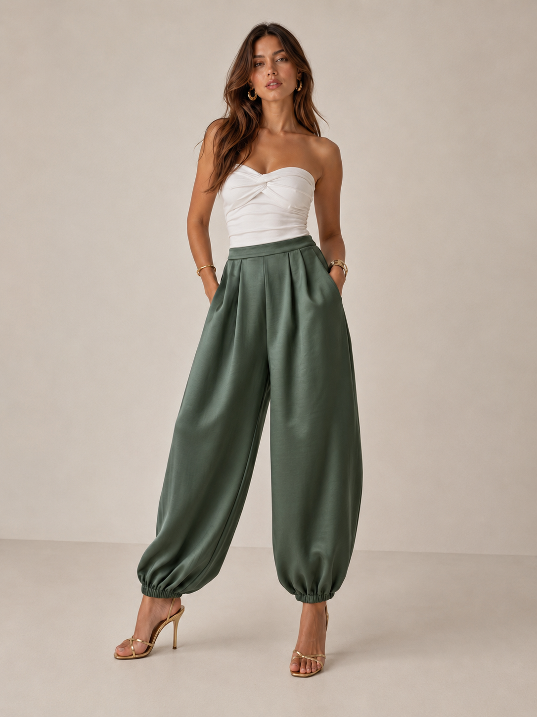 PANTALON BOMBACHO SATEN LOLA