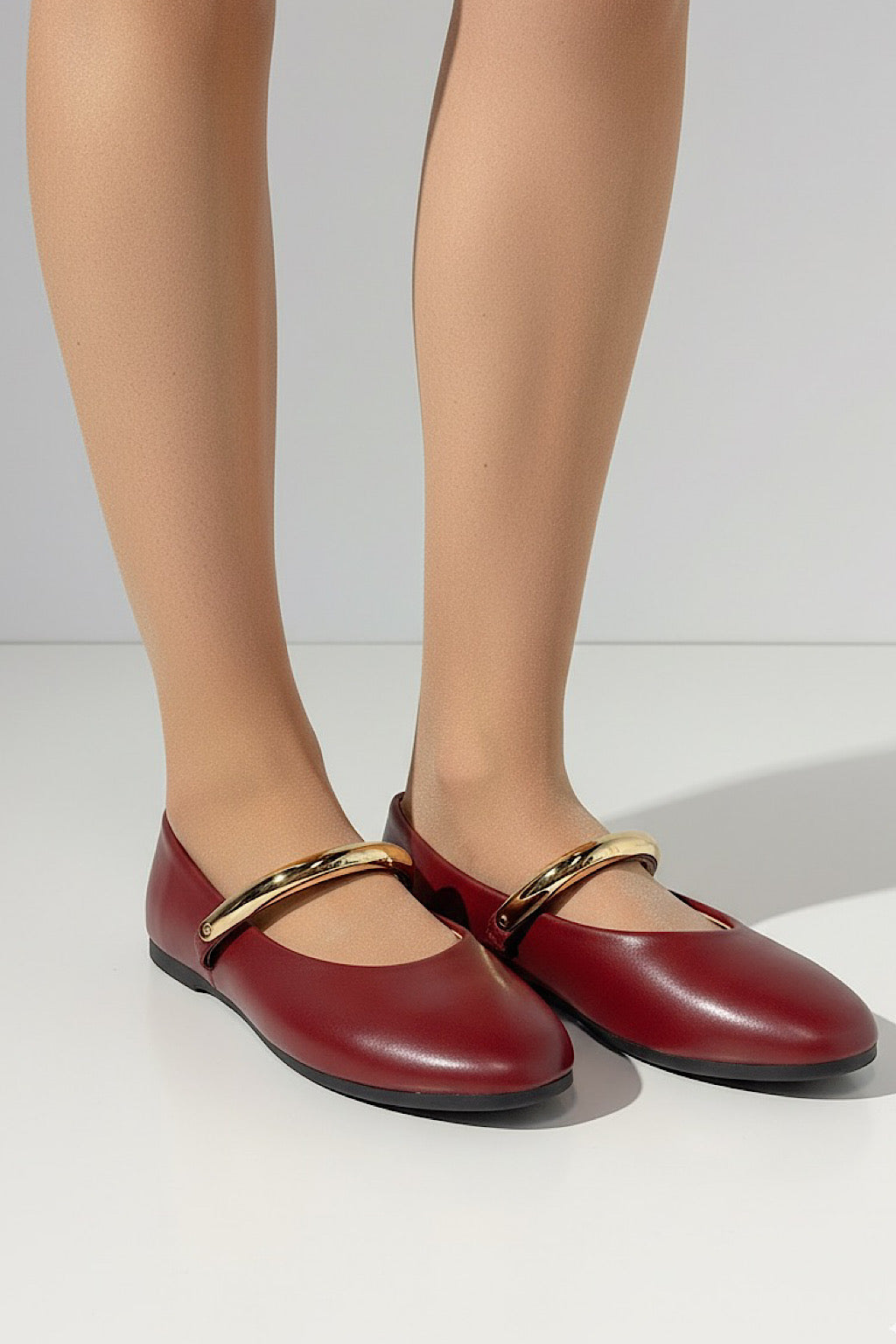 ZAPATO BAILARINA RUBY GRANATE