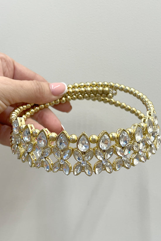 CHOKER DORADO CRISTALES SELENA